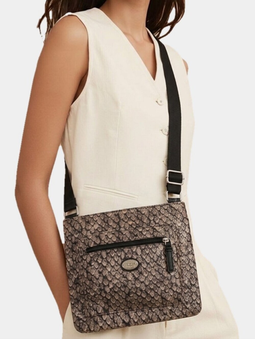 Coach Getaway Snakeskin Print File/Crossbody Bag